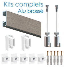 Kits cimaises Click-Rail aluminium bross Artiteq