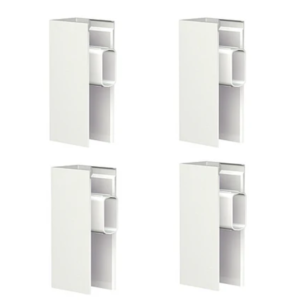 Pack 4 embouts d'arrêt blanc - cimaise Click Rail Pro Artiteq