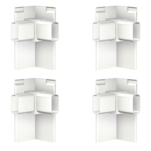 Pack 4 raccords d'angle blanc - cimaise Click Rail Pro Artiteq