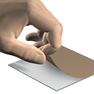 Pack de 4 attaches adhésives en métal 10x10 cm charge 4 kg - accrochage tableau dibond alu plexi - Artiteq